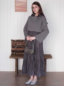 Kraş Kat Kat Antrasit Etek