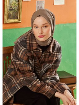 Pamuk Crash Bej Şal