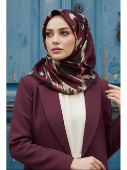 Mürdüm İpekhan Soft Dijital Pamuklu Eşarp