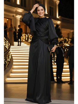 Drape Detaylı Siyah 47261s