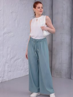 Mint Yazlık Plaj Model Bol Paça Pantolon