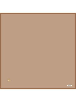 Düz Renk Black Seri Twill Askısı İle Birlikte 90x90 Cm Karamel Eşarp Koyu