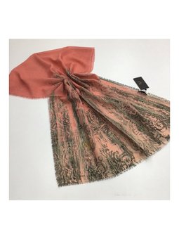 Eskitme Desen Haiti Seri Askısı İle Birlikte 90x200 Cm Mürdüm Şal