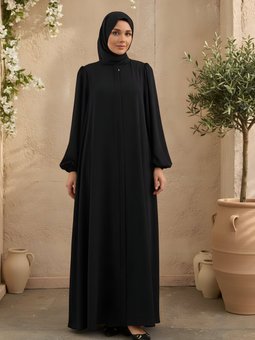 Lacivert Mevlana Balon Kollu Ferace