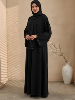 Lacivert Takım Özel Tasarım Şallı Ferace