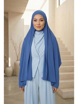 Boynu Kapatan Ninja Boneli Pratik Penye İndigo Şal,ps