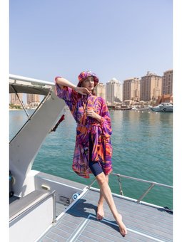 Lumira Şapkalı Yarım Kol Yarı Kapalı Mayo