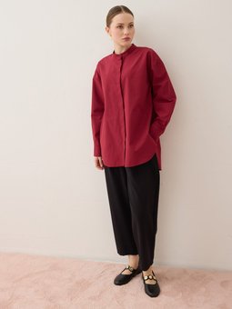 Bordo Hakim Yaka Basic Tunik