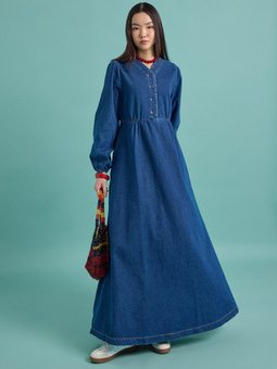 Ub Elbise Açık Lacivert F1