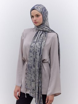 Luxury Shine İndigo Şal