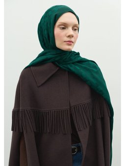 Oslo Pamuk Floş Jakarlı Petrol Şal