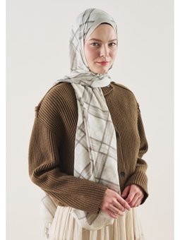 Plaıd Desen Rami Bej Şal