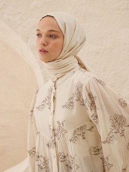 Rami Viskon Şal Fildişi