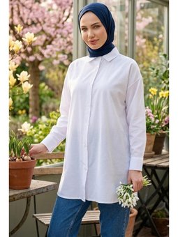 Oversize Gömlek Beyaz