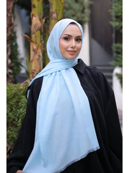 Bebe Mavi İpekhan Pamuk Jakarlı Şal