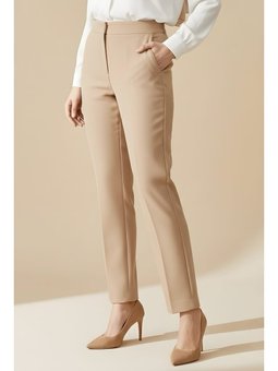 Bej Cepli Bel Lastikli Kalem Pantolon
