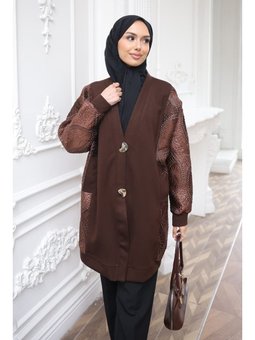 Kahverengi Garnili Hırka