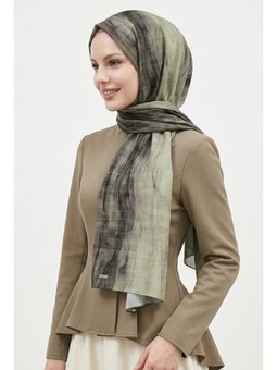 Degrade Desen Haki Soft Pamuk Şal