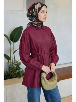 Gizli Patlı Bordo Gömlek