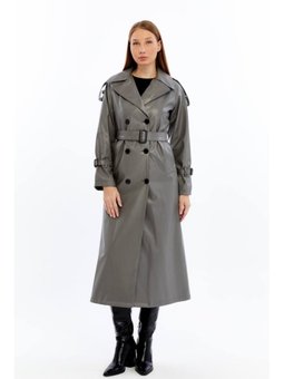 Deri Gri Trençkot