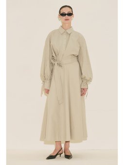 Labeca Bağlamalı Gömlek Taş