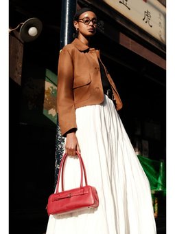 Pılıse Maxı Ekru Etek