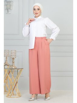 Bol Paça Pembe Pantolon