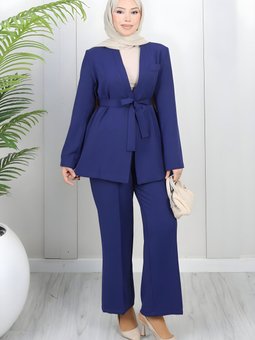 İndigo Soft Blazer İkili Takım