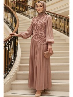 Dalga Desen Büzgülü Somon 5538smn