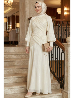 Drape Detaylı Ekru 55821e
