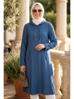 Düğmeli İndigo Mavisi Kap 15012ım