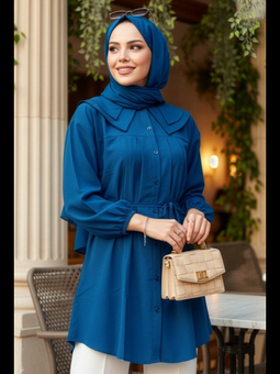 Düğmeli Petrol Yeşili Tunik 20228py