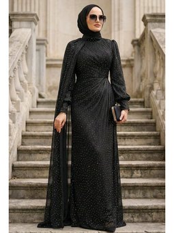 Pelerin Detaylı Siyah 4875s