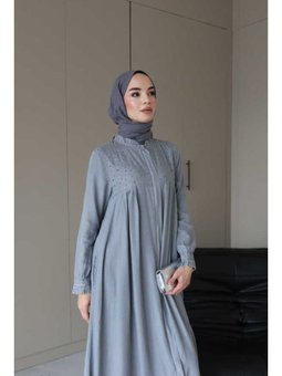 Taşlı Tensel Ferace Gri