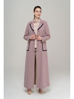 Erkek Yaka Torba Cepli Apolet Ve Garni Detaylı Astarlı Pudra Pardesü