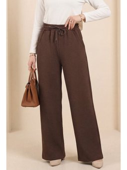 Cepli Beli Bağcıklı Zra Krep K. Kahve Pantolon