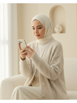 Düğmeli Salaş Triko Taş Hırka