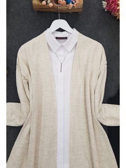 Eteği Püsküllü Fileli Taş Hırka