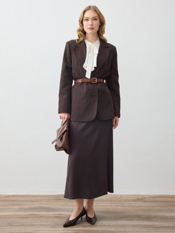 Klasik Exclusive Etek Kahverengi