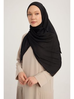 Büyük Şifon Siyah Eşarp