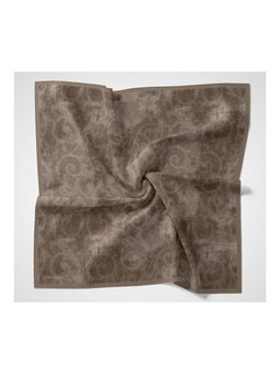 Shiny Işıltı Eşarp Koyu Vizon Etnik Desen