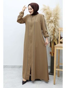 Çizgi Detaylı Vizon Ferace