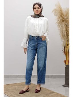 Mom Jean Mavi Pantolon