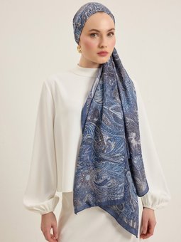 Gri Etnik Desen Şal