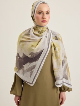 Sarılı Soyut Desen Şal