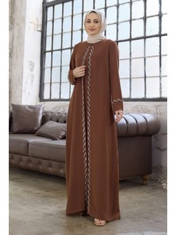 Camel Lara Büyük Beden Abiye Elbise