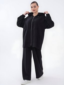 Siyah Oversize Modal İkili Takım