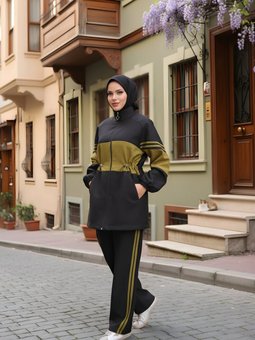 Siyah Eşofman İkili Alt Üst Takım