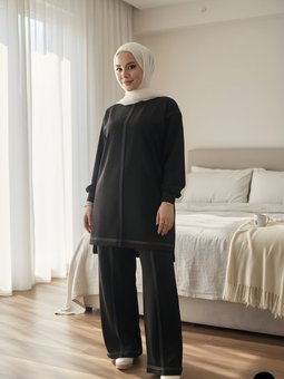 Siyah Eşofman İkili Takım