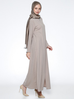 Fermuarlı Vizon Ferace